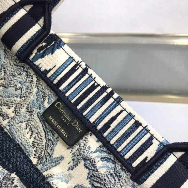 Replica Dior Blue Palms Embroidery Small Book Tote M1296 - Image 8