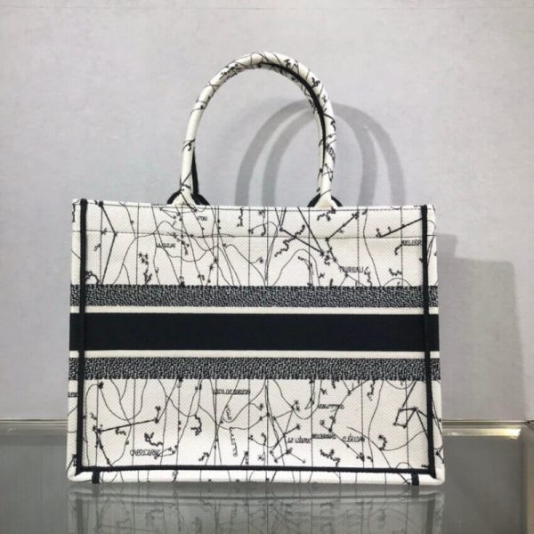 Replica Dior Latte Zodiac Embroidery Small Book Tote M1296 - Image 4