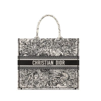 Replica Dior Latte Zodiac Embroidery Small Book Tote M1296