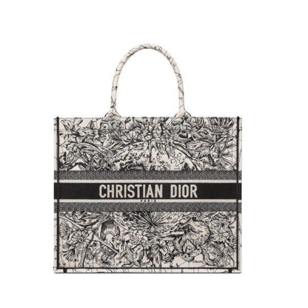 Replica Dior Latte Zodiac Embroidery Small Book Tote M1296