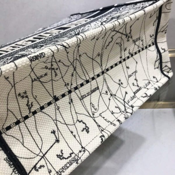 Replica Dior Latte Zodiac Embroidery Small Book Tote M1296 - Image 9