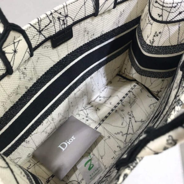 Replica Dior Latte Zodiac Embroidery Small Book Tote M1296 - Image 10