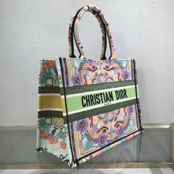 Replica Dior Small Book Tote Multicolor Embroidery M1296 - Image 3