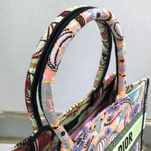 Replica Dior Small Book Tote Multicolor Embroidery M1296 - Image 5