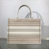 Best Replicas Bags - Dior Replica Small Book Tote - Multicolor Striped Embroidered Design Shop For Best Louis Vuitton LV Replica Bags With Cheap Price