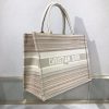 Best Replicas Bags - Dior Replica Small Book Tote - Multicolor Striped Embroidered Design Shop For Best Louis Vuitton LV Replica Bags With Cheap Price