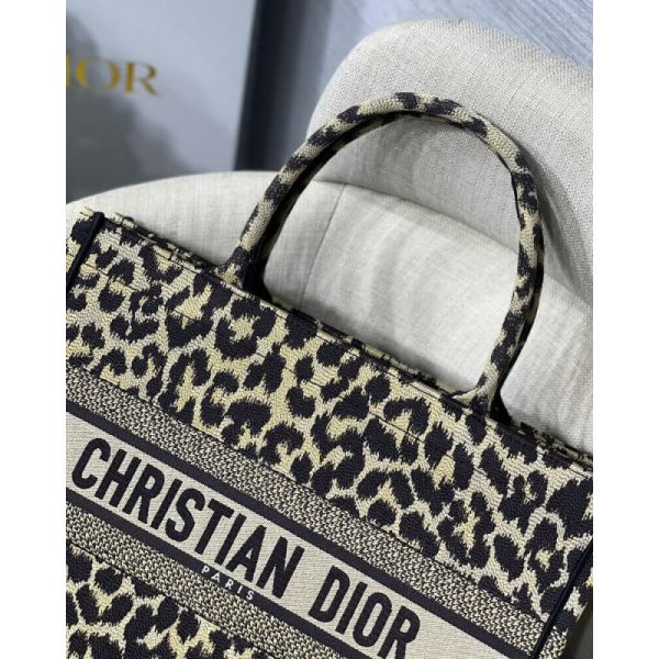 Dior Small Book Tote Replica - Beige Multicolore M1296 - Image 4
