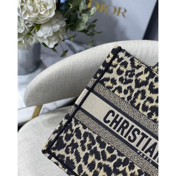 Dior Small Book Tote Replica - Beige Multicolore M1296 - Image 5