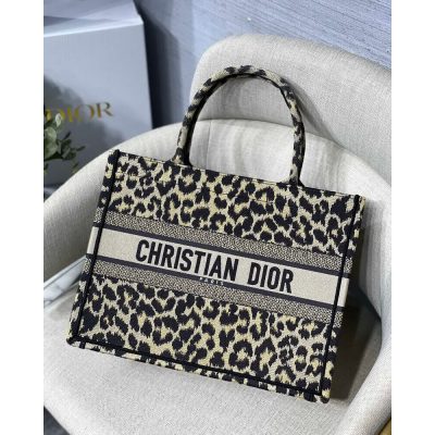 Dior Small Book Tote Replica - Beige Multicolore M1296