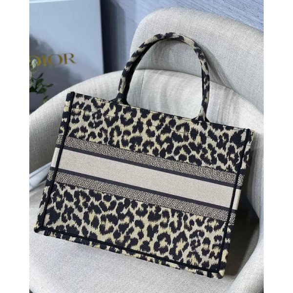 Dior Small Book Tote Replica - Beige Multicolore M1296 - Image 6