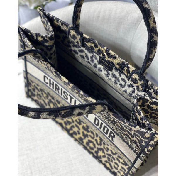 Dior Small Book Tote Replica - Beige Multicolore M1296 - Image 9
