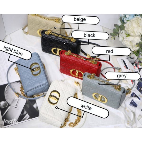 Replica Dior Small Caro Bag – Supple Cannage Calfskin M9241 - Image 12