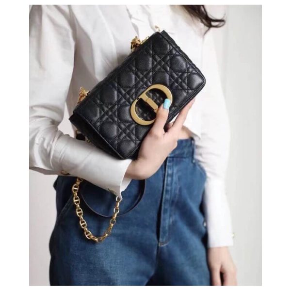 Replica Dior Small Caro Bag in Supple Cannage Calfskin M9241 - Image 6