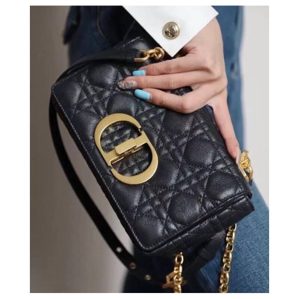 Replica Dior Small Caro Bag in Supple Cannage Calfskin M9241 - Image 8