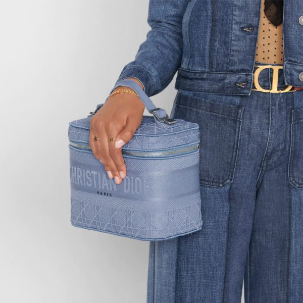 Replica Dior Denim Cannage Vanity Case S5480 - Image 2