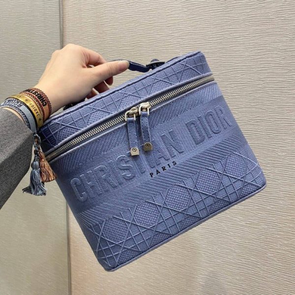 Replica Dior Denim Cannage Vanity Case S5480 - Image 3