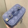 Best Replicas Bags - Replica Dior Denim Cannage Vanity Case S5480 Shop For Best Louis Vuitton LV Replica Bags With Cheap Price