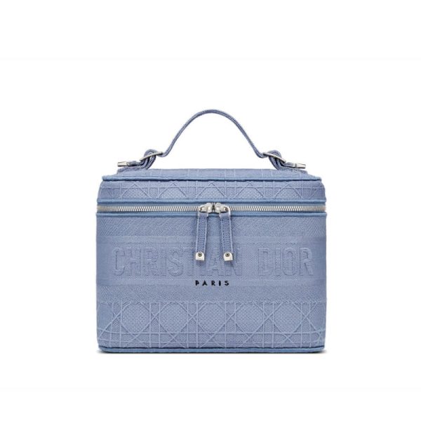 Replica Dior Denim Cannage Vanity Case S5480
