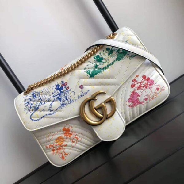 Replica Disney x Gucci GG Marmont Medium Shoulder Bag - Image 3