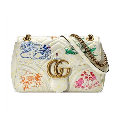 Replica Disney x Gucci GG Marmont Medium Shoulder Bag