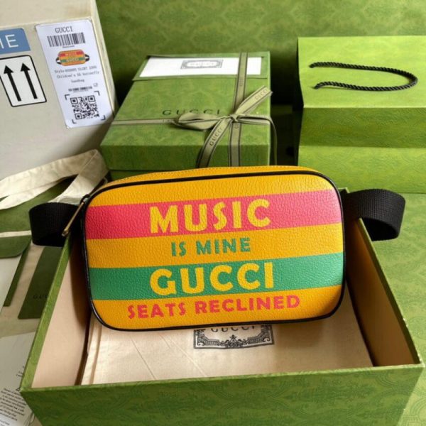 Yellow Leather Gucci 100 Replica Belt Bag 602695 - Image 3