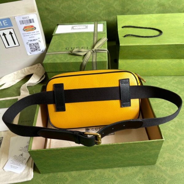 Yellow Leather Gucci 100 Replica Belt Bag 602695 - Image 4
