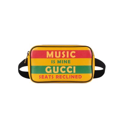 Yellow Leather Gucci 100 Replica Belt Bag 602695