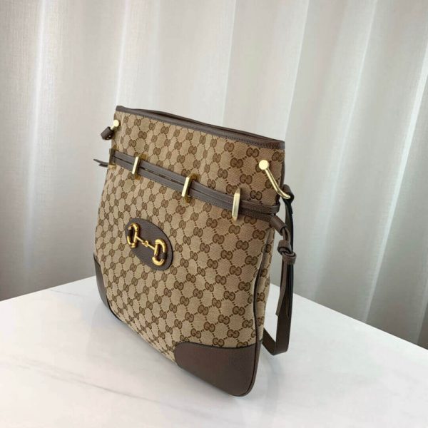 Replica Gucci 1955 Horsebit GG Messenger Bag Canvas - Image 4