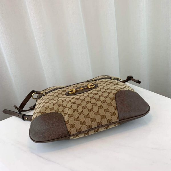 Replica Gucci 1955 Horsebit GG Messenger Bag Canvas - Image 5
