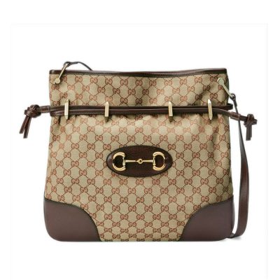 Replica Gucci 1955 Horsebit GG Messenger Bag Canvas