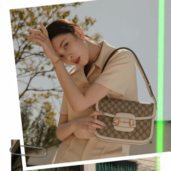 Replica Gucci 1955 Horsebit GG Supreme Shoulder Bag - Image 2