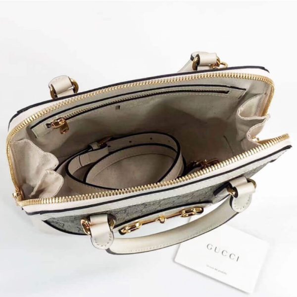 Replica Gucci 1955 Horsebit GG Supreme Top Handle Bag - Image 9