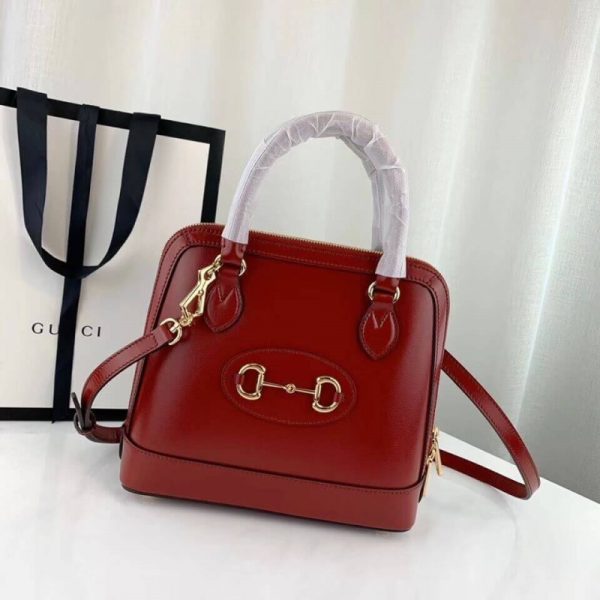 Replica Gucci 1955 Horsebit Leather Small Handle Bag - Image 2