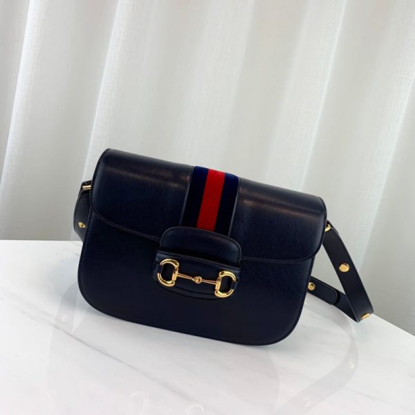 Gucci 1955 Horsebit Shoulder Bag Replica - Blue 602204 - Image 2