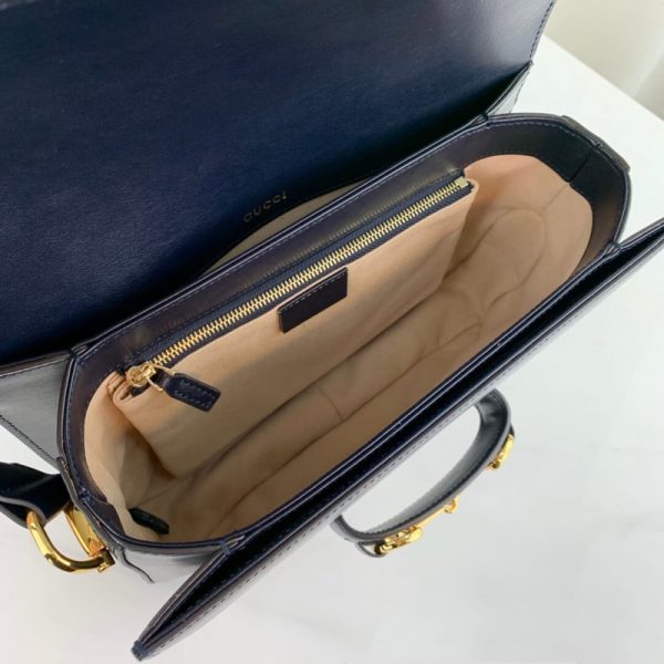 Gucci 1955 Horsebit Shoulder Bag Replica - Blue 602204 - Image 11