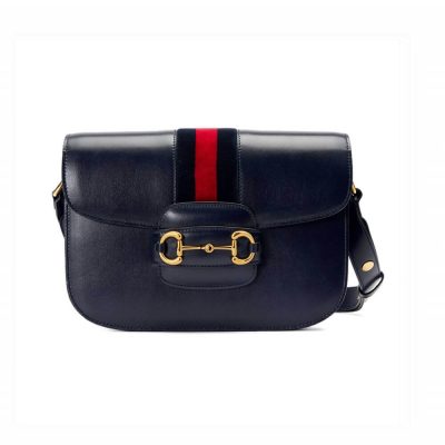Gucci 1955 Horsebit Shoulder Bag Replica - Blue 602204