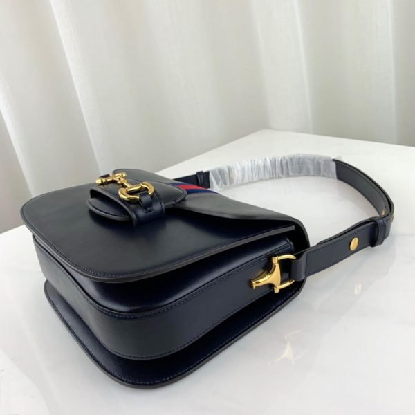Gucci 1955 Horsebit Shoulder Bag Replica - Blue 602204 - Image 8