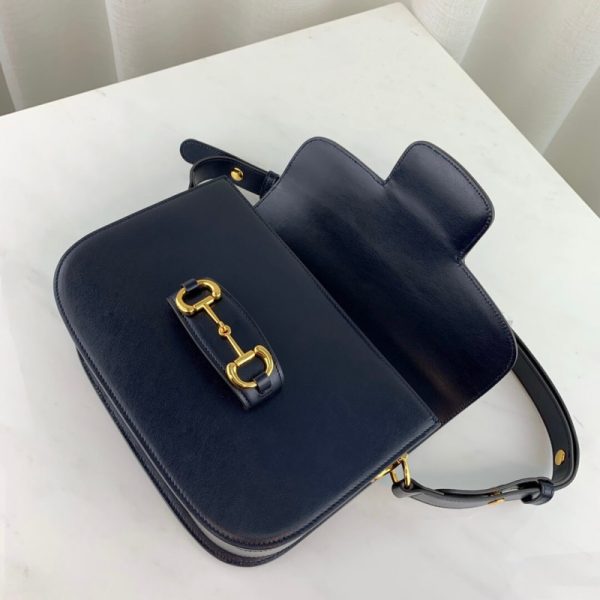 Gucci 1955 Horsebit Shoulder Bag Replica - Blue 602204 - Image 10