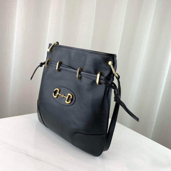 Replica Gucci 1955 Horsebit Tan Leather Messenger Bag - Image 4
