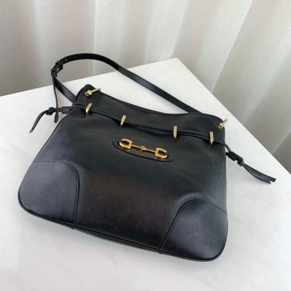 Replica Gucci 1955 Horsebit Tan Leather Messenger Bag - Image 5