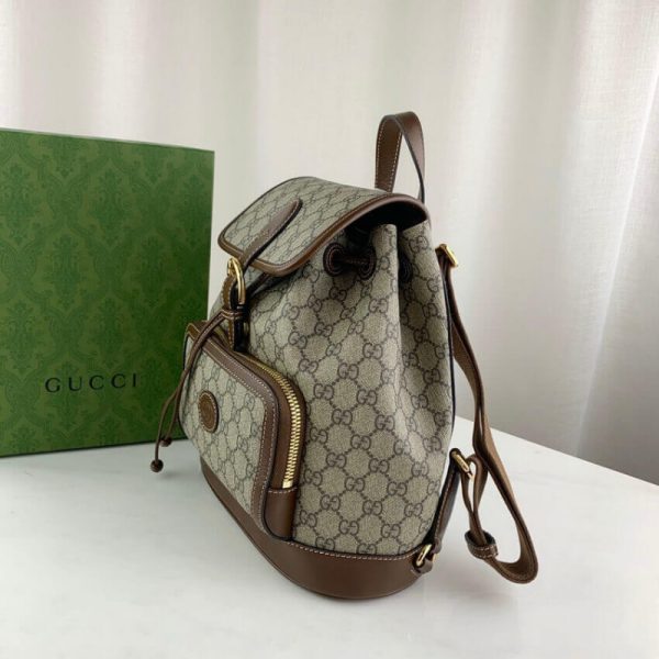Replica Gucci GG Supreme Backpack with Interlocking G Design - Image 4