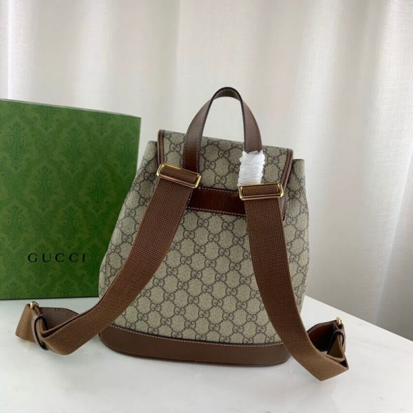 Replica Gucci GG Supreme Backpack with Interlocking G Design - Image 5