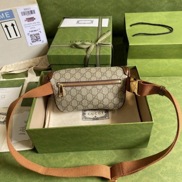 Replica Gucci Belt Bag with Interlocking G - Brown GG Supreme - Image 5