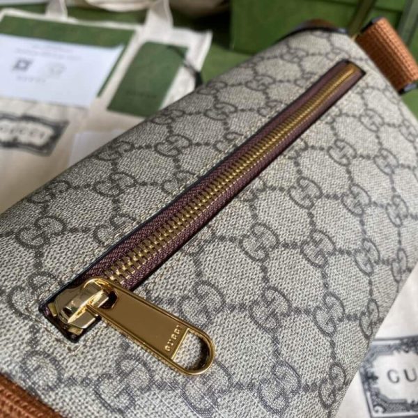 Replica Gucci Belt Bag with Interlocking G - Brown GG Supreme - Image 10