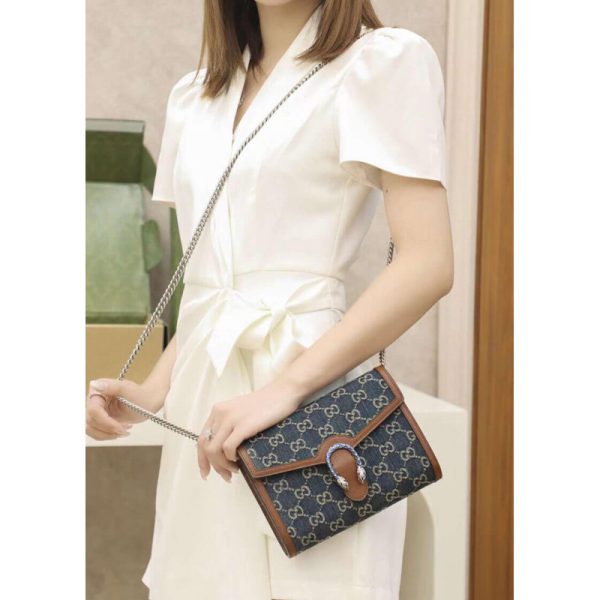 Authentic-Look Gucci Denim Dionysus Mini Chain Bag - Image 3