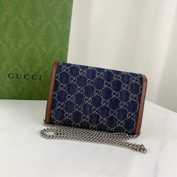 Authentic-Look Gucci Denim Dionysus Mini Chain Bag - Image 5