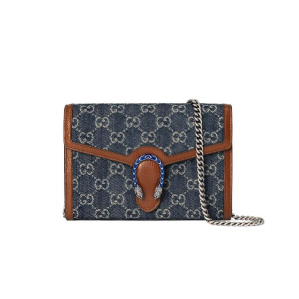 Authentic-Look Gucci Denim Dionysus Mini Chain Bag