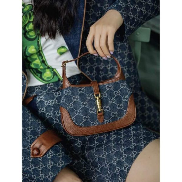 Replica Gucci Denim Mini Jackie 1961 Shoulder Bag - Image 2