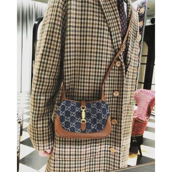 Replica Gucci Denim Mini Jackie 1961 Shoulder Bag - Image 5
