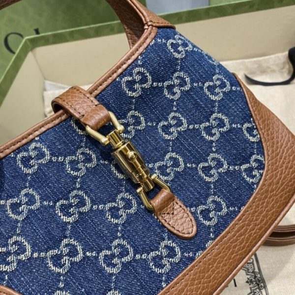 Replica Gucci Denim Mini Jackie 1961 Shoulder Bag - Image 10